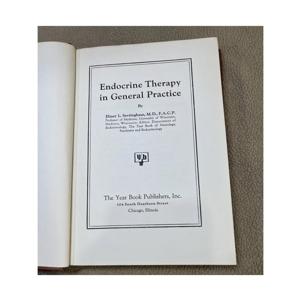 Endocrine Therapy in General Practice Hardcover Book Elmer L Sevringhaus‎ MD